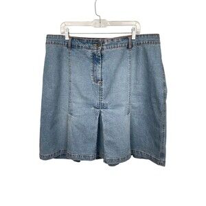 Vintage Venezia Y2K Denim Skirt Sz 20 Light Wash Classic Americana 2000s NWT